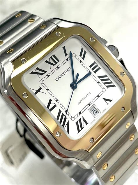 2 tone cartier|two tone cartier santos.